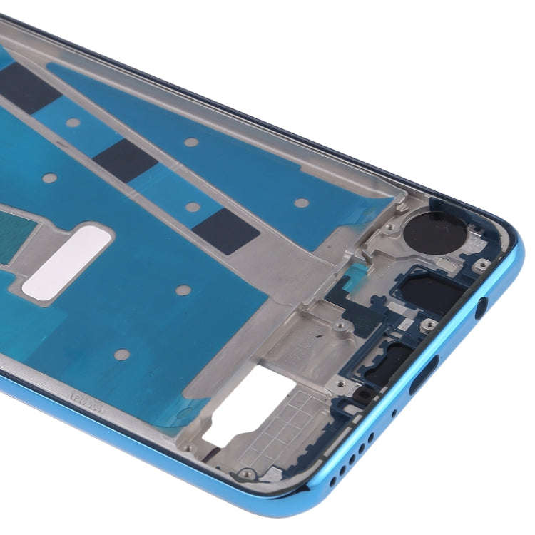 Front Housing LCD Frame Bezel Plate with Side Keys for Huawei P30 Lite (24MP)(Blue)