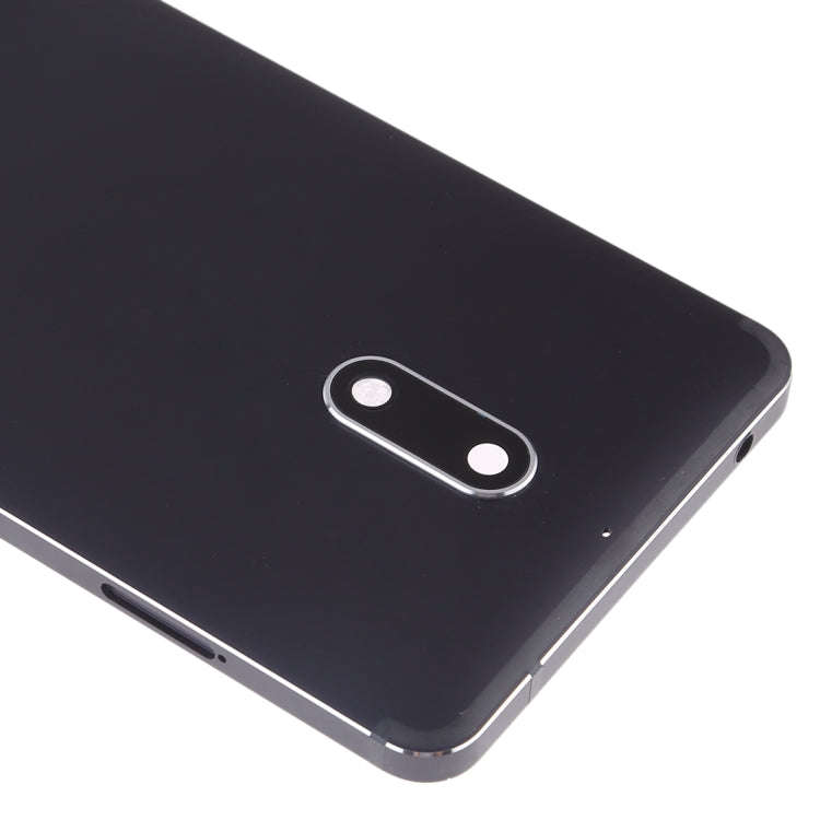 Battery Back Cover with Camera Lens & Side Keys for Nokia 6(Black)