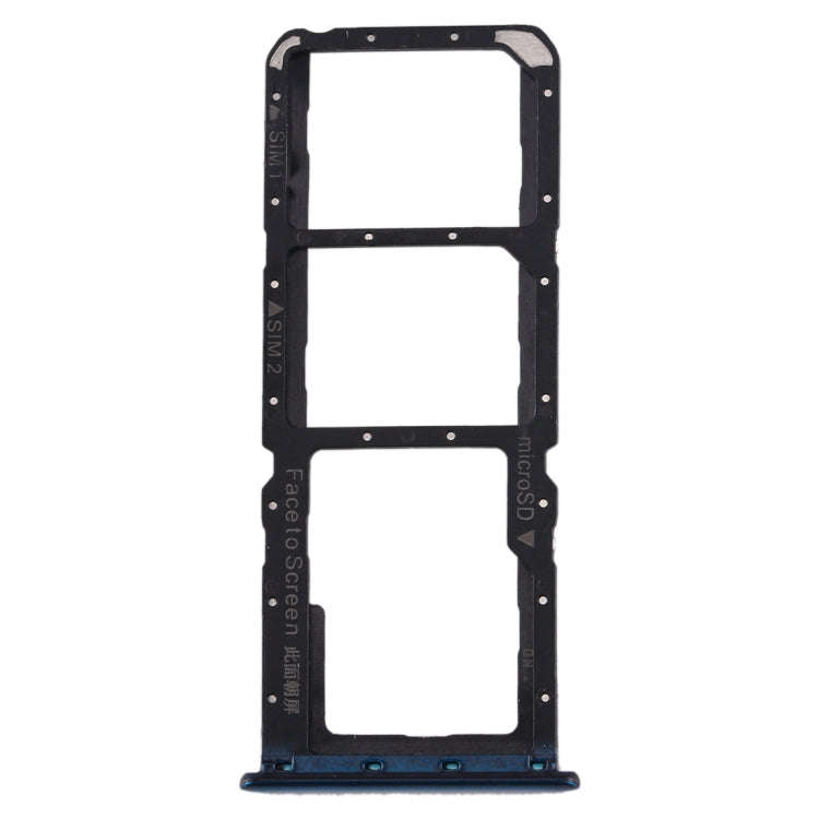 For Realme X2 SIM Card Tray + SIM Card Tray + Micro SD Card Tray (Blue)