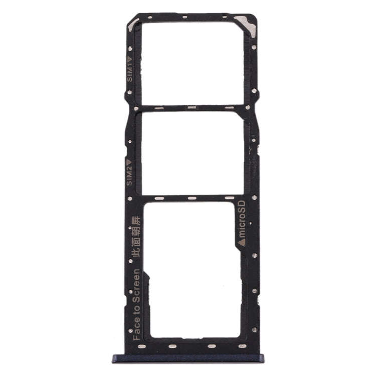 For Realme 2 SIM Card Tray + SIM Card Tray + Micro SD Card Tray (Black)