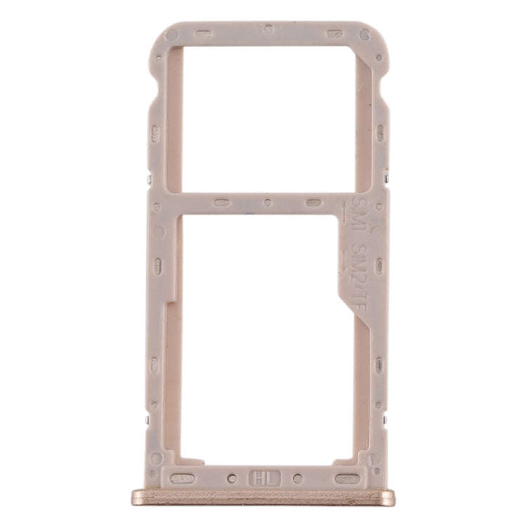 For Meizu M6T SIM Card Tray + SIM / Micro SD Card Tray (Gold)