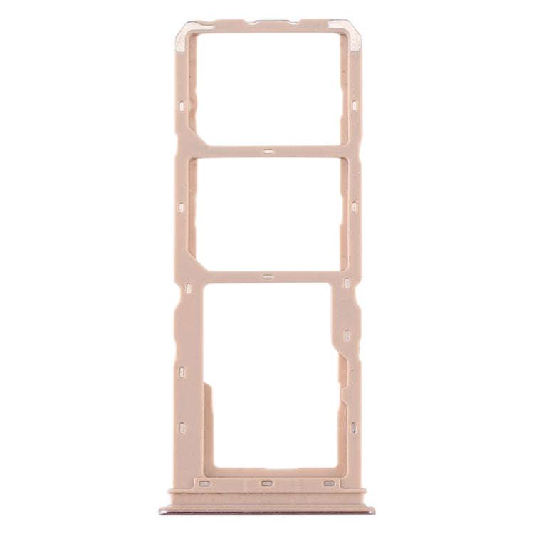 For vivo Y5s SIM Card Tray + SIM Card Tray + Micro SD Card Tray (Gold)