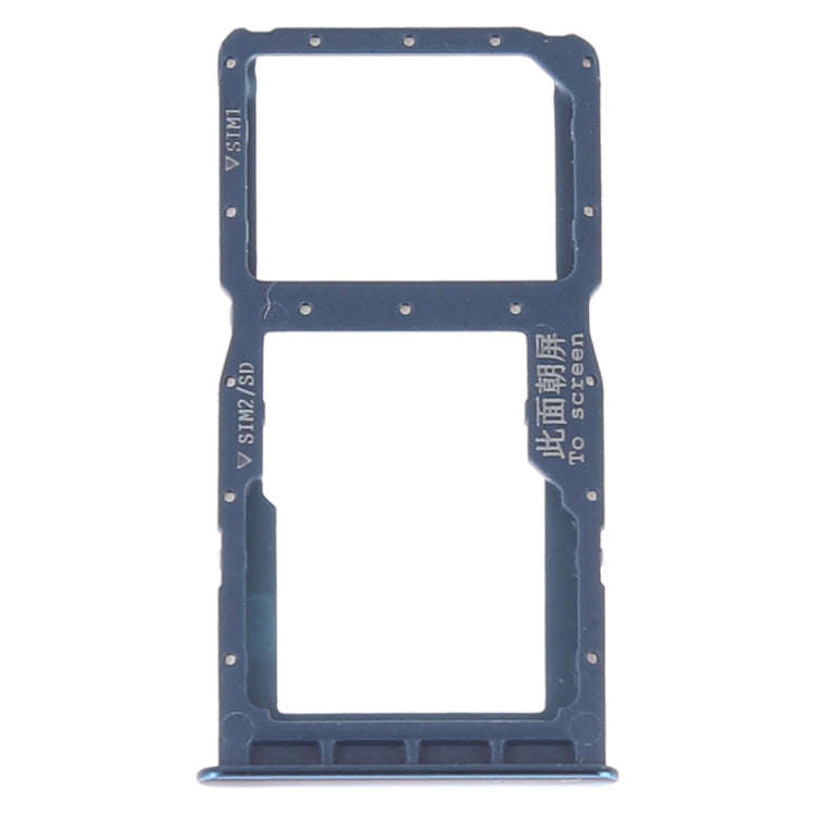 SIM Card Tray +  SIM Card Tray / Micro SD Card for Huawei P30 Lite(Blue)