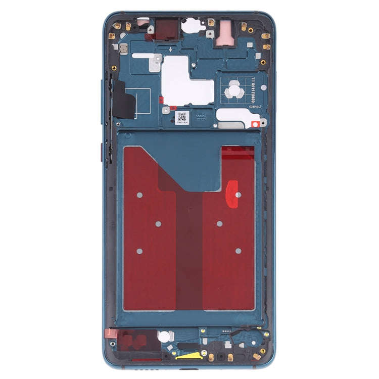 Front Housing LCD Frame Bezel Plate with Side Keys for Huawei Mate 20(Blue)