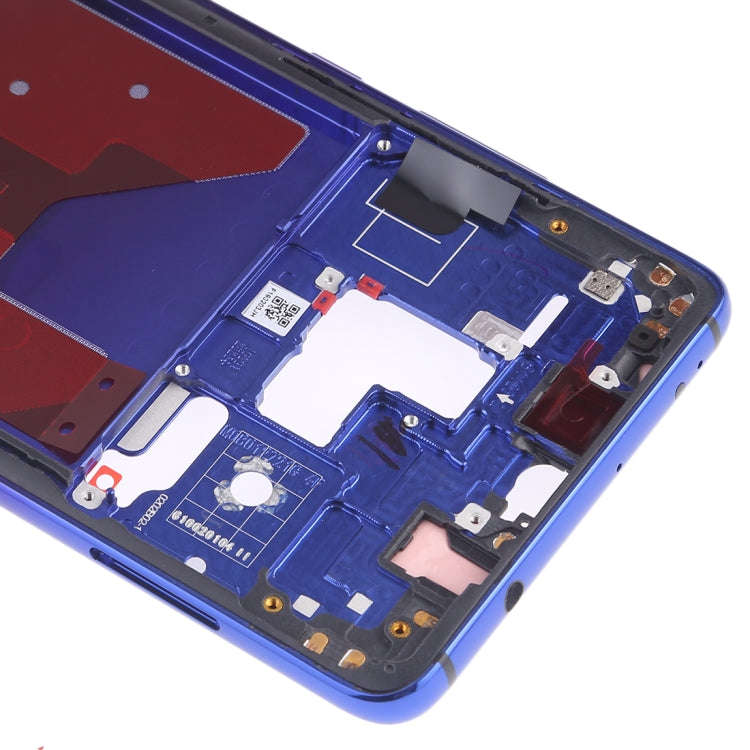 Front Housing LCD Frame Bezel Plate with Side Keys for Huawei Mate 20(Twilight Blue)