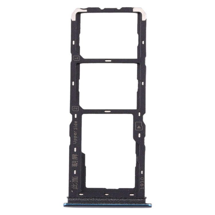 For vivo Y3 SIM Card Tray + SIM Card Tray + Micro SD Card Tray (Dark Blue)
