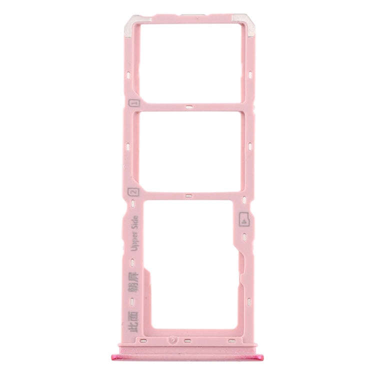 For vivo Y3 SIM Card Tray + SIM Card Tray + Micro SD Card Tray (Red)