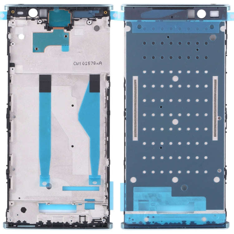 Front Housing LCD Frame Bezel for Sony Xperia XA2 Plus(Blue)