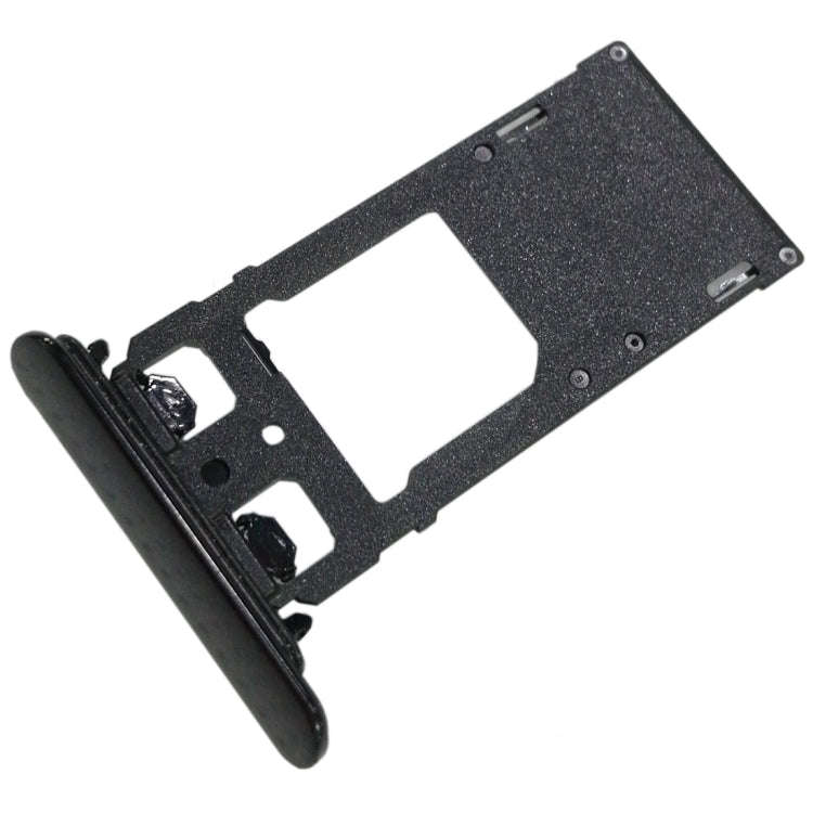 SIM1 Card Tray + SIM2 Card / Micro SD Card Tray for Sony Xperia XZ(Black)