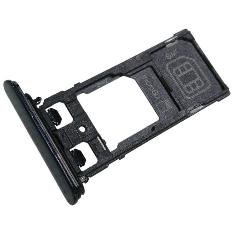 SIM1 Card Tray + SIM2 Card / Micro SD Card Tray for Sony Xperia XZ(Blue)