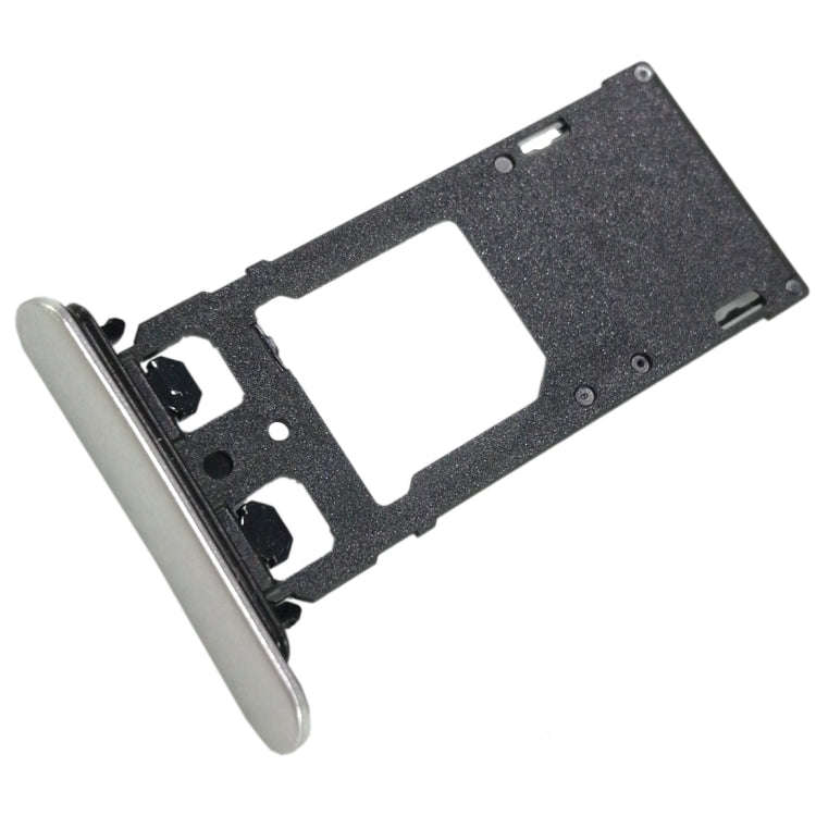 SIM1 Card Tray + SIM2 Card / Micro SD Card Tray for Sony Xperia XZ(Silver)