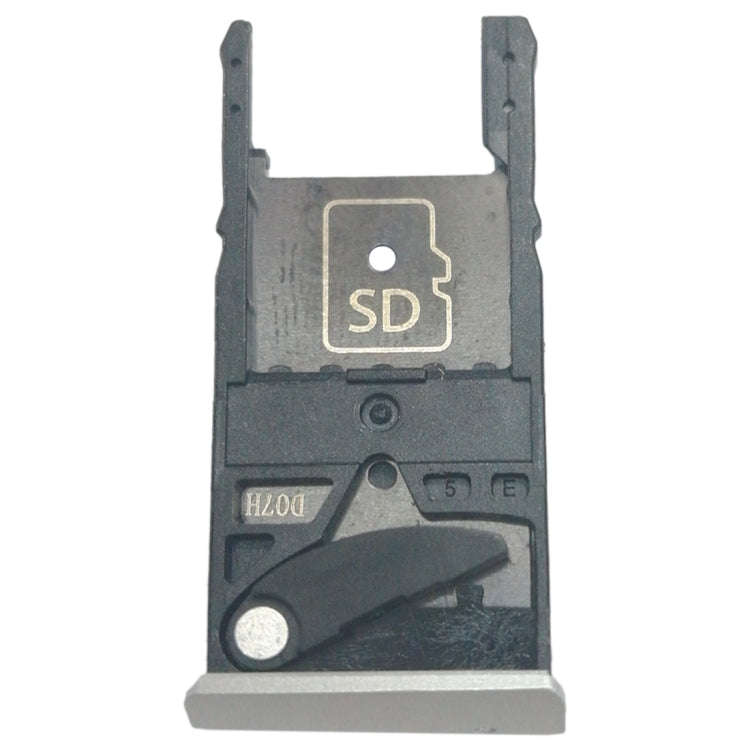 SIM Card Tray + Micro SD Card Tray for Motorola Moto X Style / XT1575(Silver)