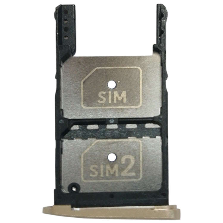 2 SIM Card Tray + Micro SD Card Tray for Motorola Moto Z Play(Gold)