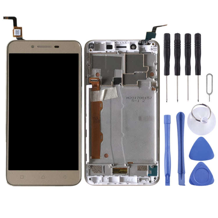 OEM LCD Screen for Lenovo Vibe K5 A6020A40 Digitizer Full Assembly with Frame (Gold)