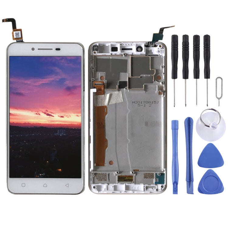 OEM LCD Screen for Lenovo Vibe K5 A6020A40 Digitizer Full Assembly with Frame (White)