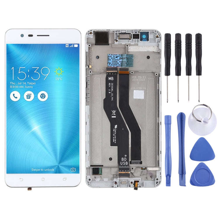 OEM LCD Screen for Asus Zenfone 3 Zoom ZE553KL Digitizer Full Assembly with FrameWhite)