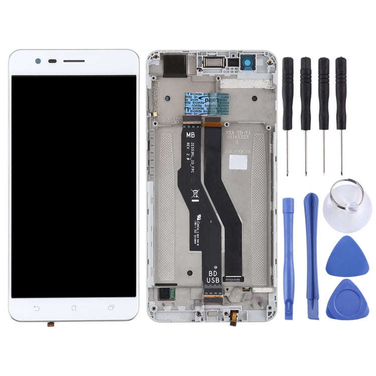 OEM LCD Screen for Asus Zenfone 3 Zoom ZE553KL Digitizer Full Assembly with FrameWhite)