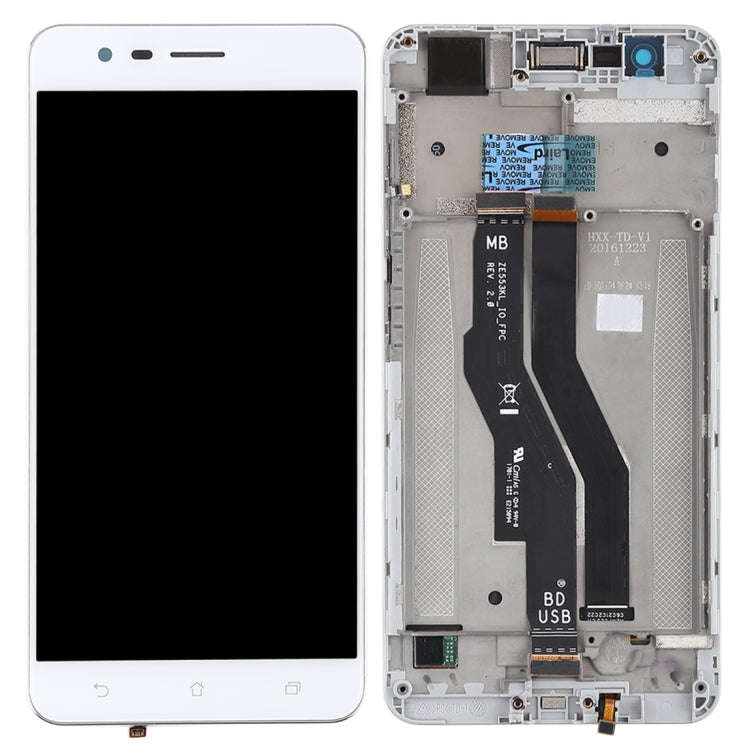 OEM LCD Screen for Asus Zenfone 3 Zoom ZE553KL Digitizer Full Assembly with FrameWhite)