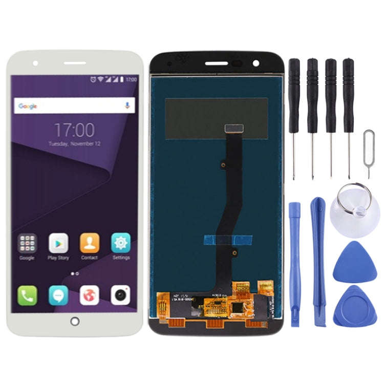 OEM LCD Screen for ZTE Blade V8 Lite with Digitizer Full Assembly (White)