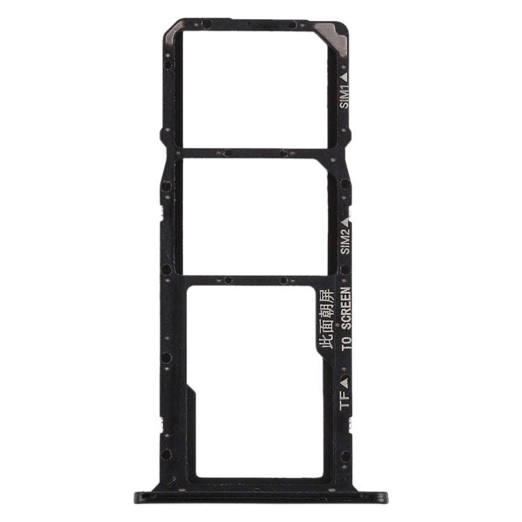 SIM Card Tray + Micro SD Card Tray for Huawei Y5 Prime (2018) / Honor Play 7 (Black)