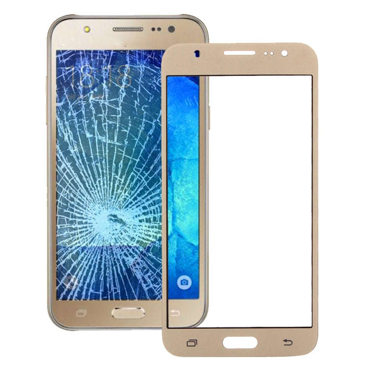 For Galaxy J5 / J500 Front Screen Outer Glass Lens (Gold)