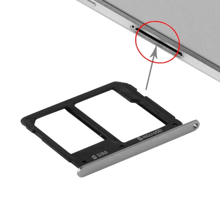 For Galaxy A9(2016) / A9000 SIM Card Tray and Micro SD Card Tray  (Black)