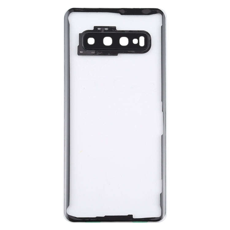 For Samsung Galaxy S10 G973F/DS G973U G973 SM-G973 Transparent Battery Back Cover with Camera Len...