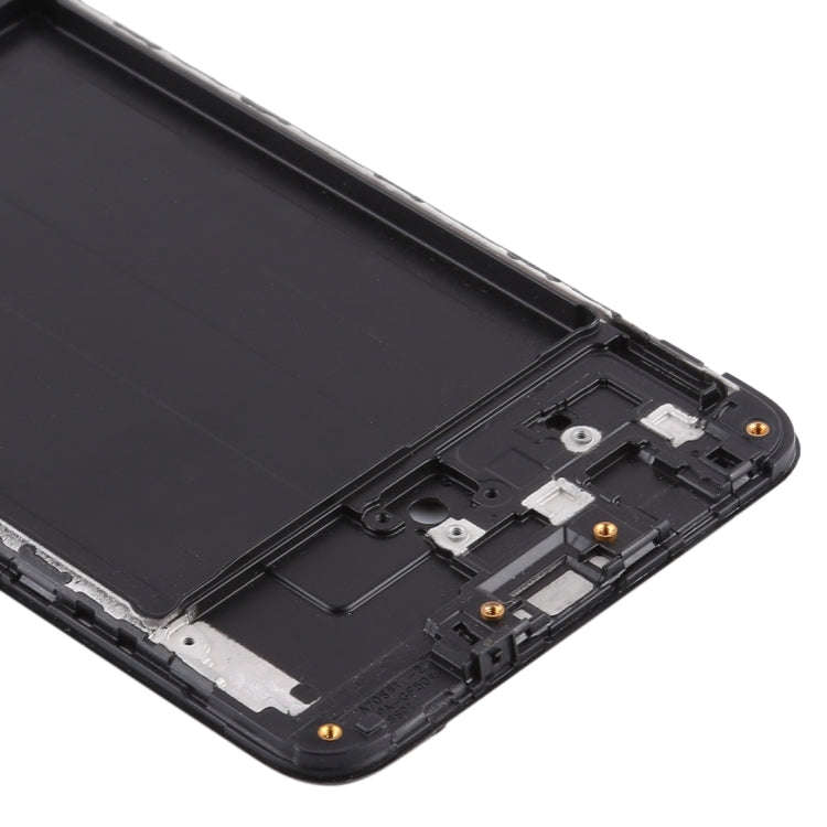 For Samsung Galaxy A70s  Front Housing LCD Frame Bezel Plate (Black)