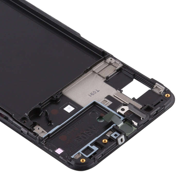For Samsung Galaxy A30s  Front Housing LCD Frame Bezel Plate (Black)