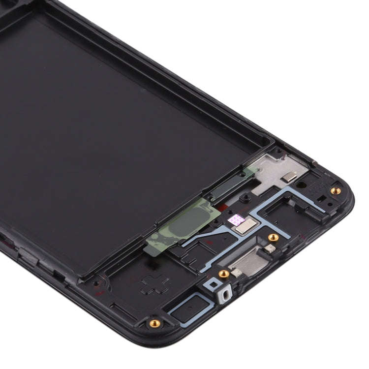 For Samsung Galaxy A30s  Front Housing LCD Frame Bezel Plate (Black)