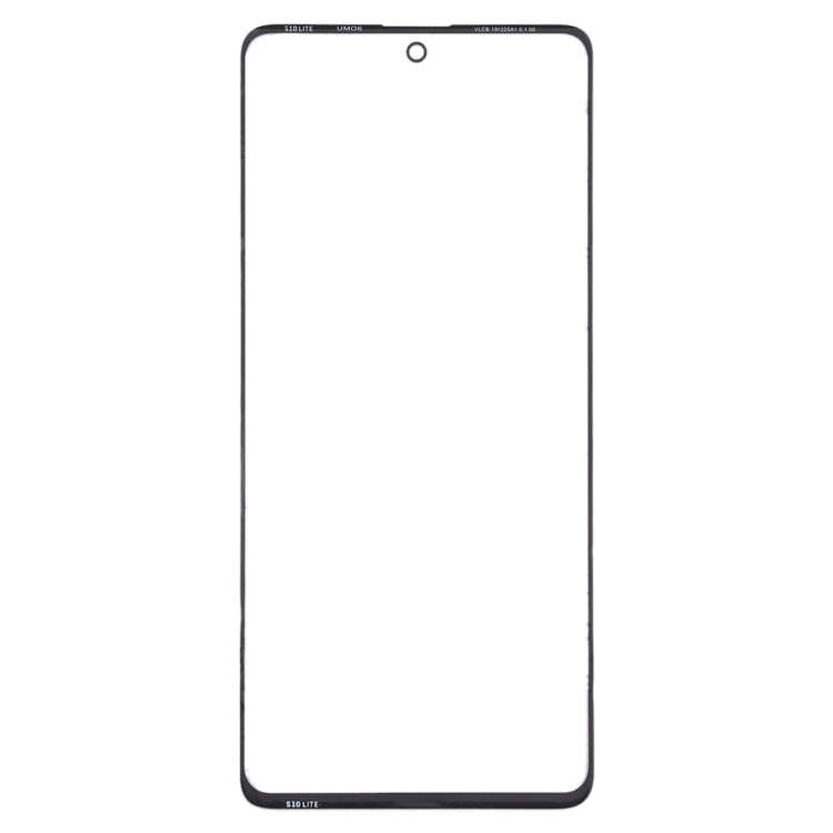 For Samsung Galaxy A71 Front Screen Outer Glass Lens (Black)