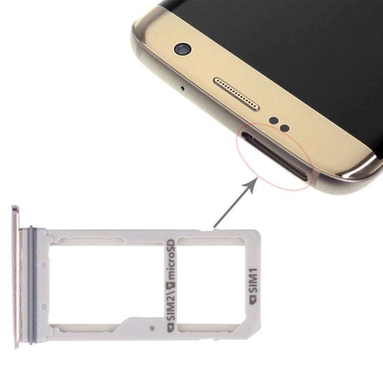 For Galaxy S7 Edge 2 SIM Card Tray / Micro SD Card Tray (Gold)