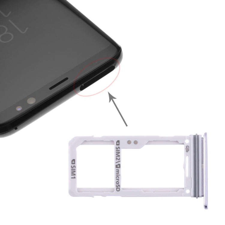 For Galaxy S8 / S8+ 2 SIM Card Tray / Micro SD Card Tray (Grey)