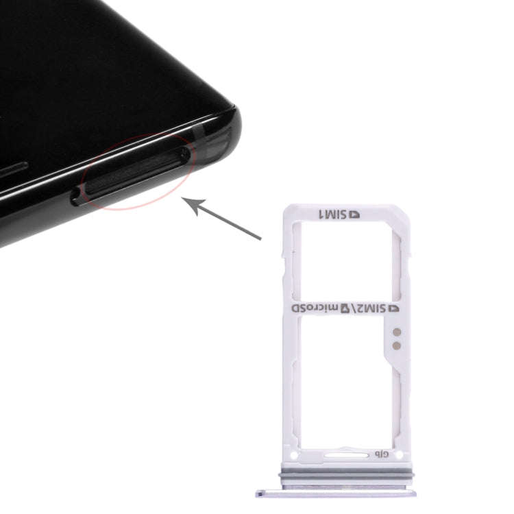For Galaxy Note 8 2 SIM Card Tray / Micro SD Card Tray (Grey)