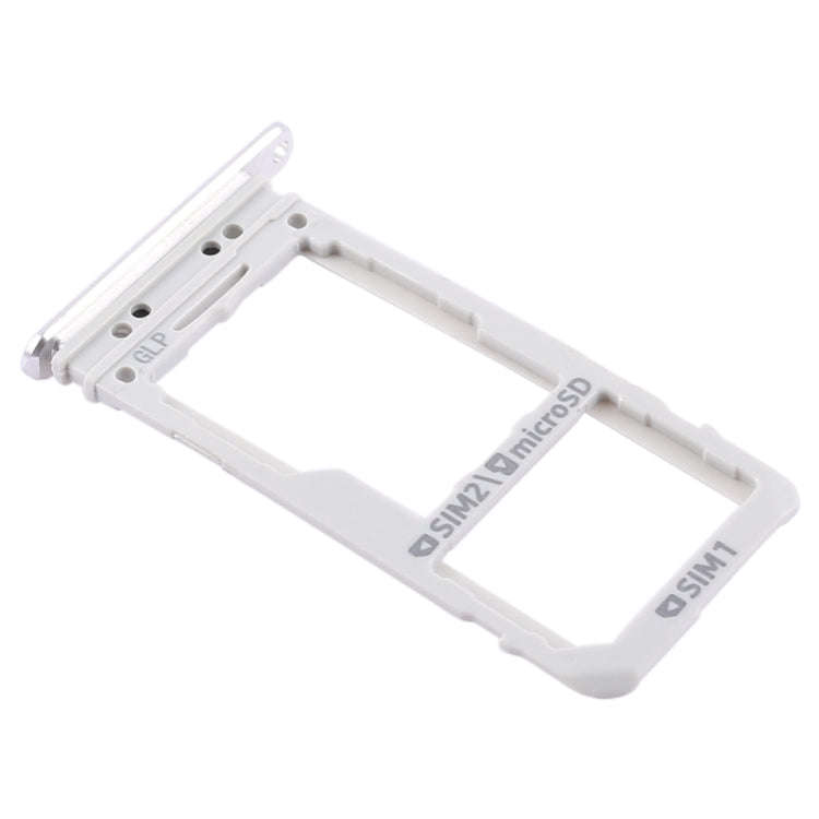 For Galaxy Note 8 2 SIM Card Tray / Micro SD Card Tray (Silver)
