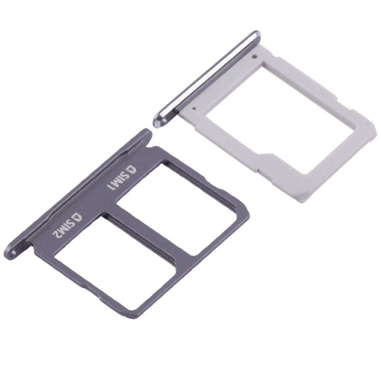 For Galaxy A9100 / A9 (2016) 2 SIM Card Tray + Micro SD Card Tray (Black)