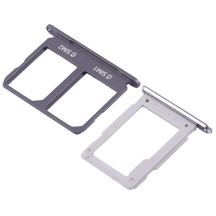 For Galaxy A9100 / A9 (2016) 2 SIM Card Tray + Micro SD Card Tray (Black)