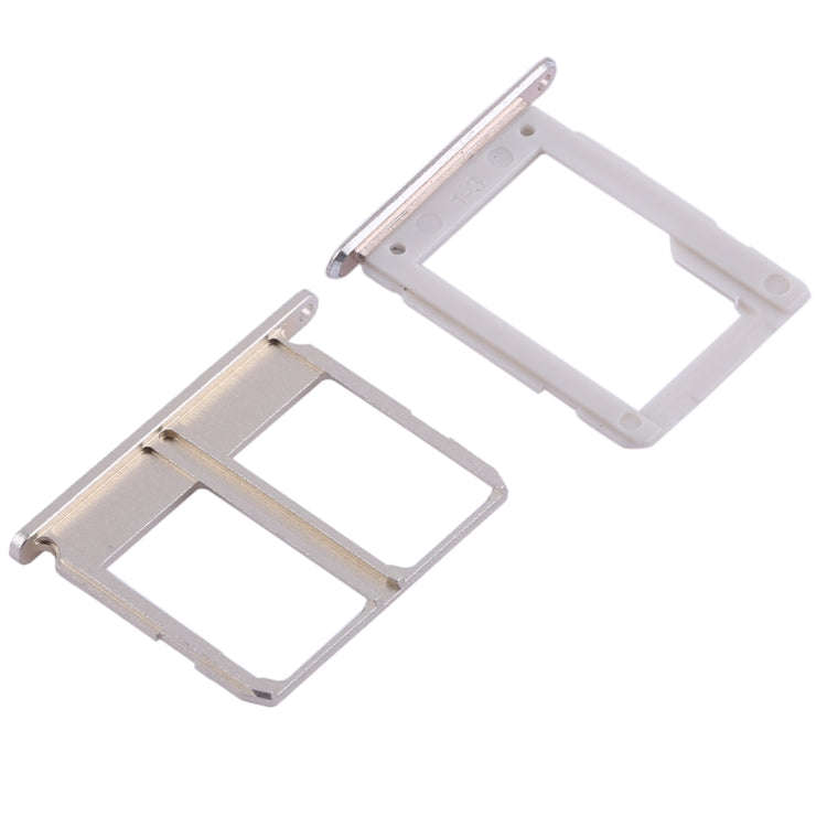 For Galaxy A9100 / A9 (2016) 2 SIM Card Tray + Micro SD Card Tray (Gold)
