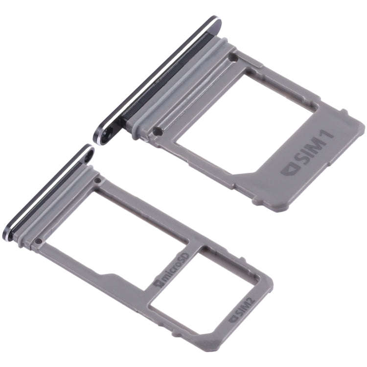 For Galaxy A520 / A720 2 SIM Card Tray + Micro SD Card Tray (Black)