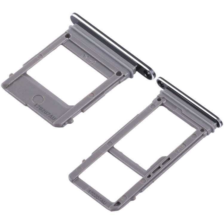 For Galaxy A520 / A720 2 SIM Card Tray + Micro SD Card Tray (Black)