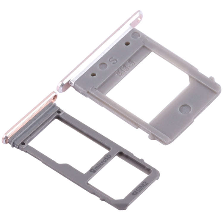 For Galaxy A520 / A720 2 SIM Card Tray + Micro SD Card Tray (Pink)