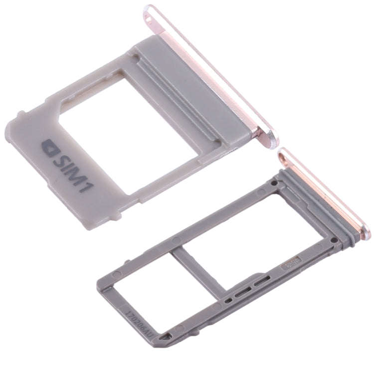 For Galaxy A520 / A720 2 SIM Card Tray + Micro SD Card Tray (Pink)