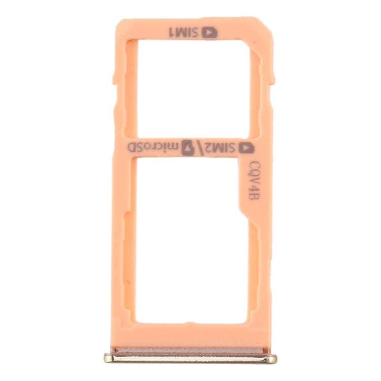 For Samsung Galaxy A60 SIM Card Tray + SIM Card Tray / Micro SD Card Tray (Gold)