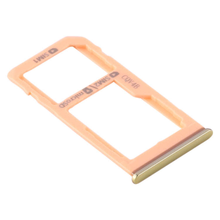 For Samsung Galaxy A60 SIM Card Tray + SIM Card Tray / Micro SD Card Tray (Gold)