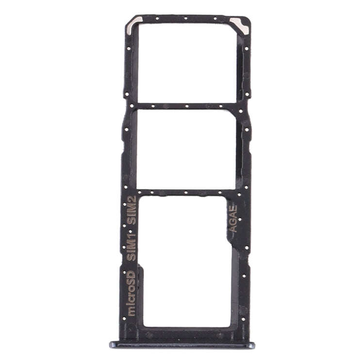 For Samsung Galaxy A71 SIM Card Tray + SIM Card Tray + Micro SD Card Tray (Black)