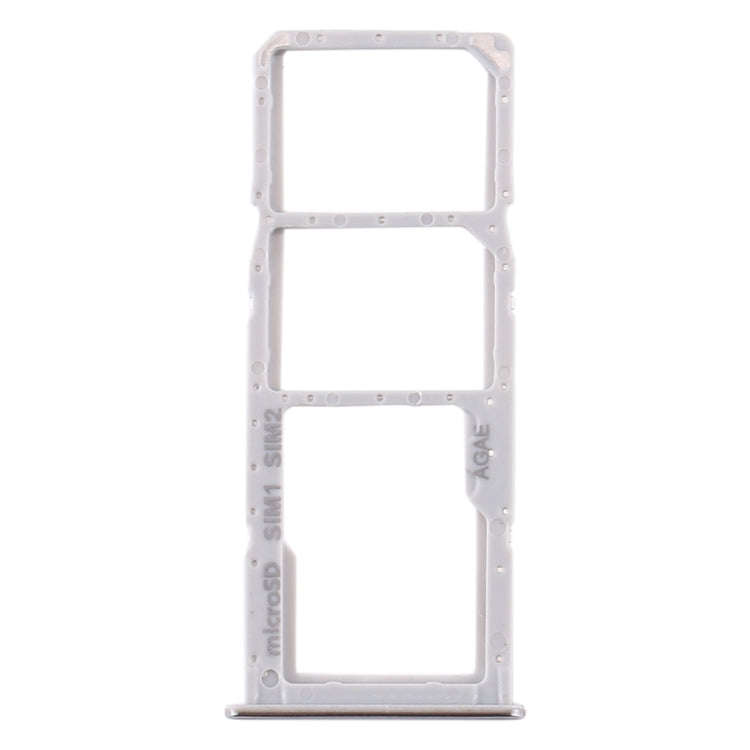 For Samsung Galaxy A71 SIM Card Tray + SIM Card Tray + Micro SD Card Tray (Silver)