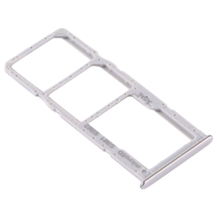 For Samsung Galaxy A71 SIM Card Tray + SIM Card Tray + Micro SD Card Tray (Silver)