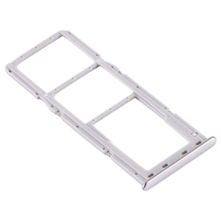 For Samsung Galaxy A71 SIM Card Tray + SIM Card Tray + Micro SD Card Tray (Silver)