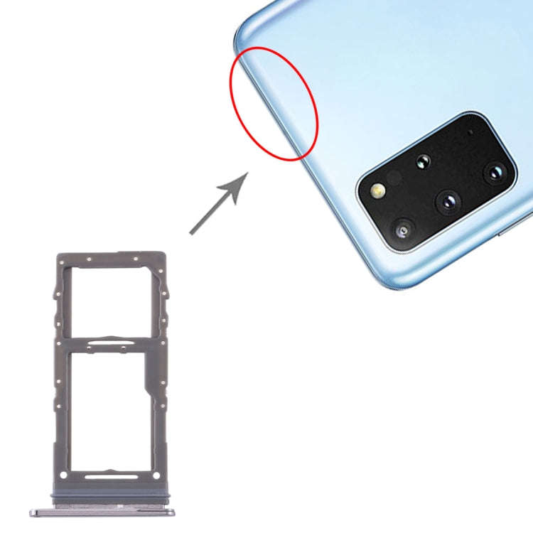 For Samsung Galaxy S20+ / Galaxy S20 Ultra SIM Card Tray + Micro SD Card Tray (Grey)