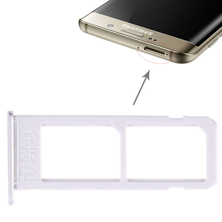 For Galaxy S6 Edge plus / S6 Edge+ 2 SIM Card Tray (Silver)